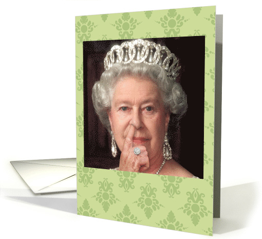 Queen Picks Her Nose Funny card (994593)