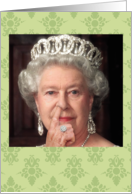 Queen Picks Her Nose Funny Card