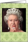 Queen Picks Her Nose Funny Card