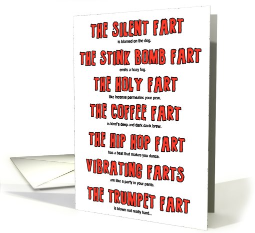 Birthday Fart Funny Poem card (994601)
