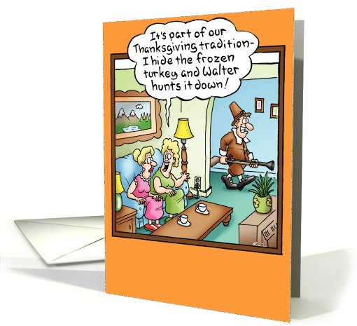 Hunting Frozen Turkey Funny card (994629)