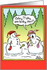 Celery Funny Holiday Card