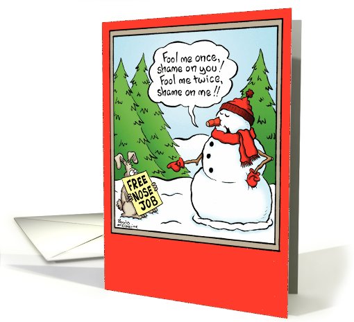 Free Nose Job Funny Holiday card (994665)