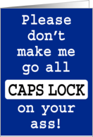 Caps Lock Birthday Paper Card