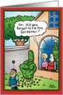 Tip The Gardener Funny Holiday Card