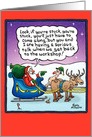 Stuck Elf Funny Holiday Card