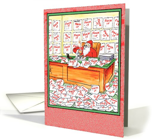 Fuck It Santa Season Greetings card (994855)