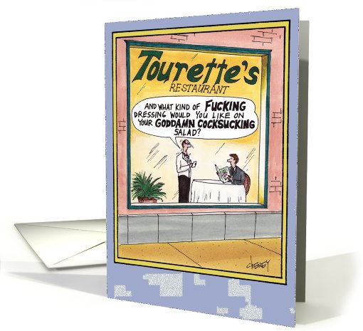 Tourettes Restaurant Funny card (994873)