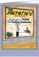 Tourettes Restaurant Funny Card