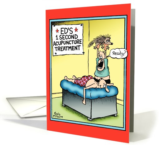 Porcupine Acupuncture Humor card (994915)