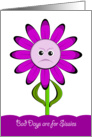 Bad Days are for Sissies - Cute Cartoon Flower Cheer Up Card