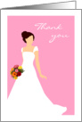 Thank You For Being in My Wedding from Brunette Bride Card Pink card