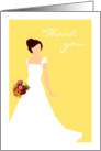 Thank You For Being in My Wedding from Brunette Bride Card Yellow card