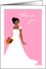 Thank You For Being in My Wedding from African American Bride Pink card