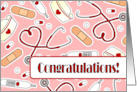 Nurse Graduation Congratulations - Pink card
