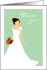 Thank You For Being in My Wedding from Brunette Bride Card Mint card