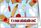 Cute Culinary Arts Degree Graduation Congratulations card