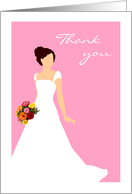 Thank You For Being in My Wedding from Brunette Bride Card Pink card