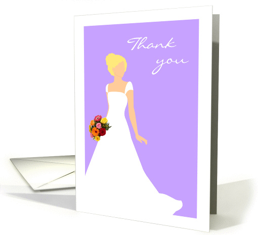 Thank You For Being in My Wedding from Blonde Bride Card Purple card