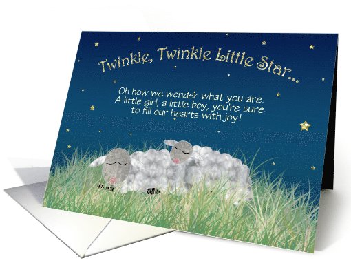 Gender Reveal Party Cute Sleeping Sheep - Twinkle Twinkle... (1098676)