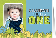 Cute Dinosaur First Birthday Party Invitations card