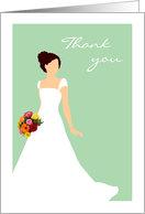 Thank You For Being in My Wedding from Brunette Bride Card Mint card