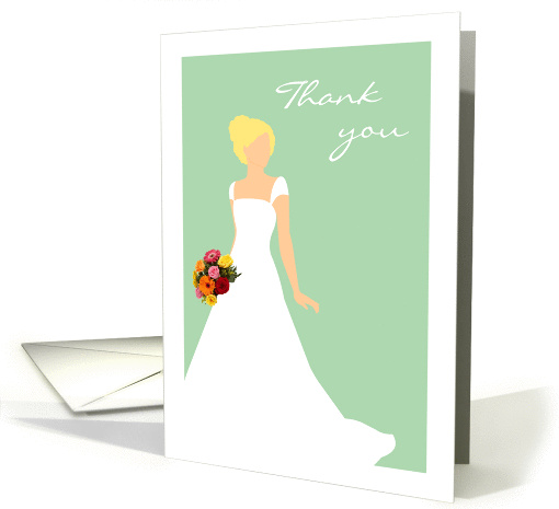 Thank You For Being in My Wedding from Blonde Bride Card Mint card