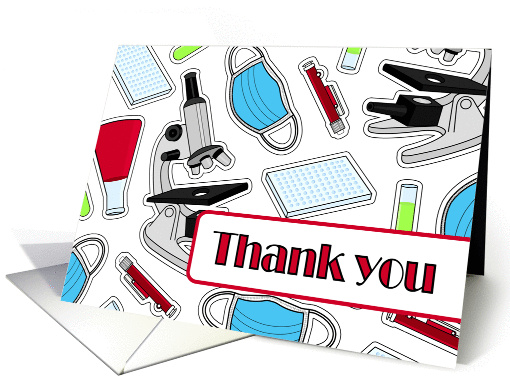 Laboratory Technician Thank You Card White card (1278014)