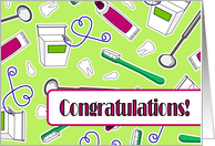 Dental Hygienist Graduation Congratulations Green card