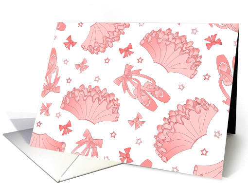 Ballet Star Pretty Pink and White Card Blank Inside card (1282976)