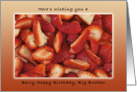 Berry Happy Birthday for Big Brother, Fresh Cut Strawberries card