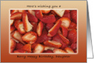 Berry Happy Birthday for Daughter, Fresh Cut Strawberries card