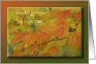 Birthday Wishes for Dad, Autumn Maple Leaves card