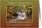Happy Birthday Wishes for Neighbor, Wagner Waterall in Autumn card