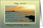 Happy Birthday Again, Uncle, Hawaii Ocean Sunrise, Sunset card