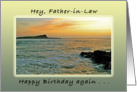 Happy Birthday Again, Father-in-Law, Hawaii Ocean Sunrise, Sunset card