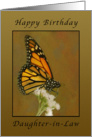 Happy Birthday Monarch butterfly, Daughter-in-Law card