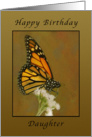 Happy Birthday Monarch butterfly, Daughter card