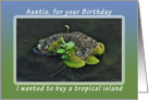 Happy Birthday Tropical Island for Auntie card