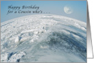 Happy Birthday for a Cousin, Who’s Out of this World. card