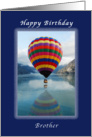 Happy Birthday Brother, Hot Air Balloon card