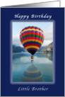 Happy Birthday, Little Brother, Hot Air Balloon, Alaska card