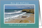 Get Well Soon, Boss, take care of yourself, Ocean Breeze card