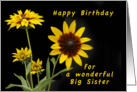 Happy Birthday Big Sister, Rudbeckia flowers card