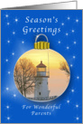 Merry Christmas for Parents, Lighthouse Ornament card