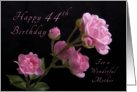 Happy 44th Birthday for a Mother, Pink roses card