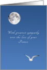 Sympathy on the Loss of Your Fiance, Bird and Moon card