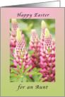 Happy Easter For an Aunt, Pink Lupine card