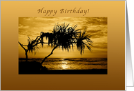 Happy Birthday Golden Morning Blank Card