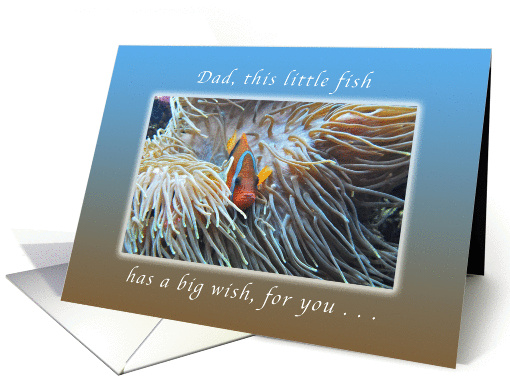 Little Fish with a Big Happy Birthday Wish Dad, Father,... (1009393)